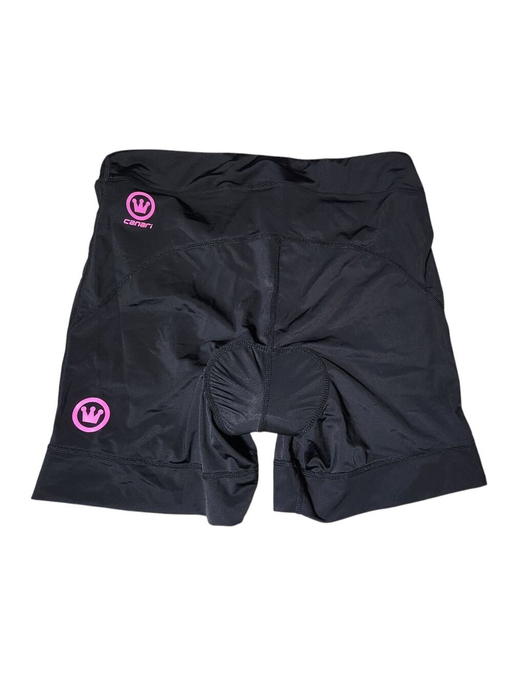CANARI FITNESS CYCLING SHORTS Womens XL Black Padded Indoor Spin Class NWT